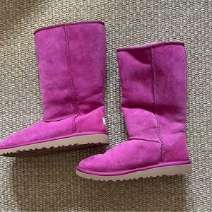 Pink tall purple uggs